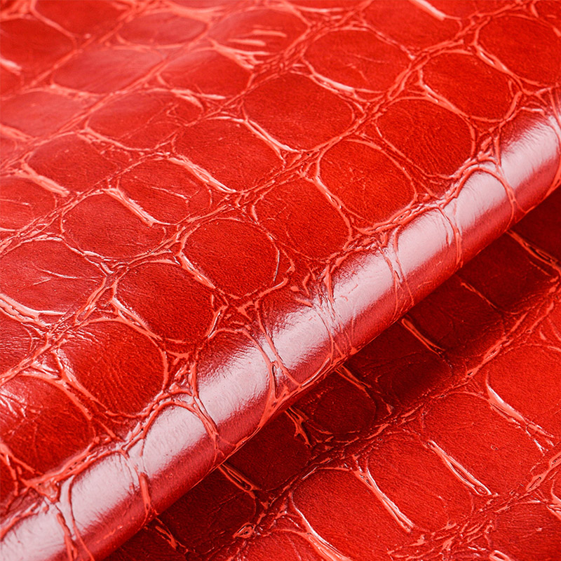 JK-UK5UG-P 红色鳄鱼皮人造革