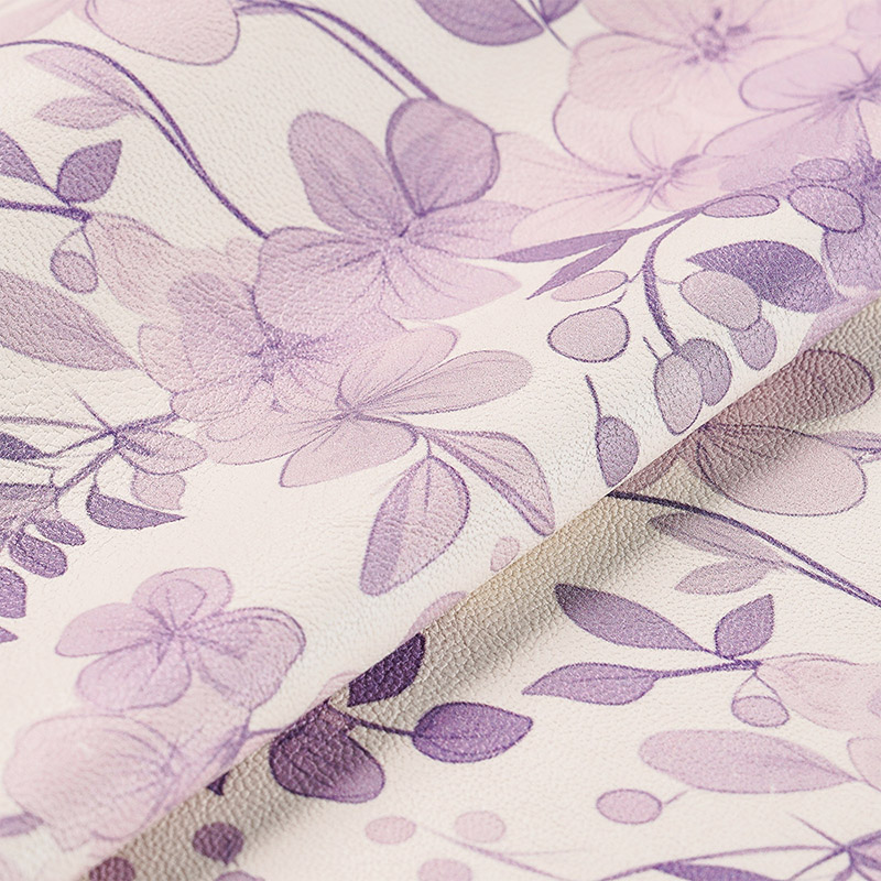 JK-GNJ517-DP 紫色花卉人造革